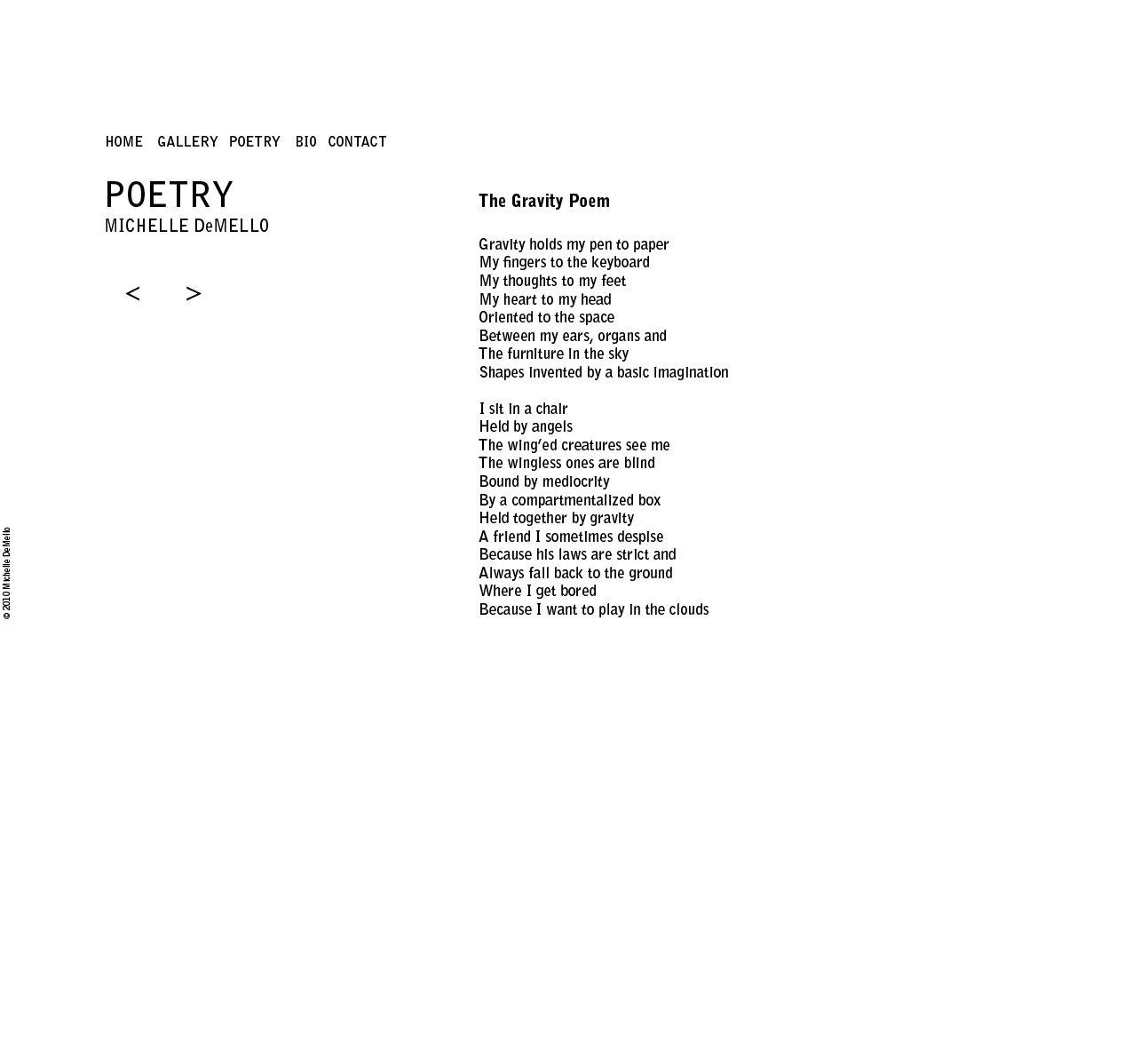 gravity poem